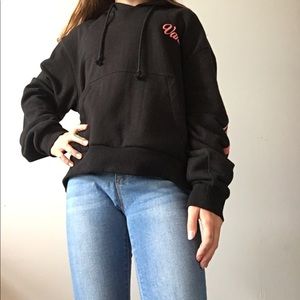Black and pink vans checkered sweatshirt